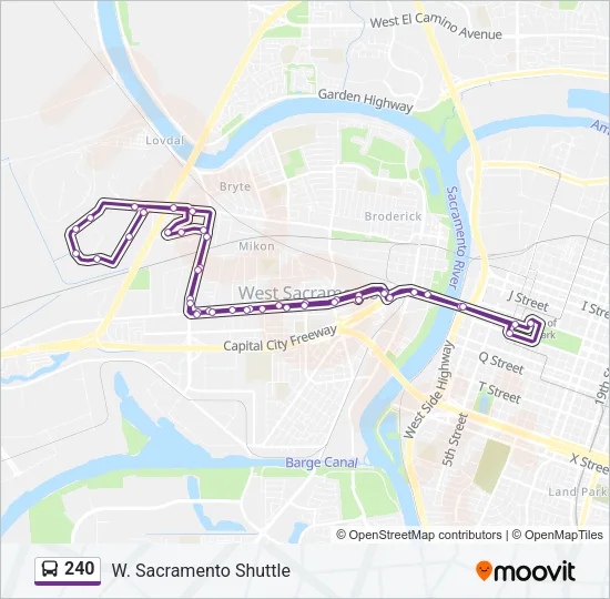 240 Bus Line Map