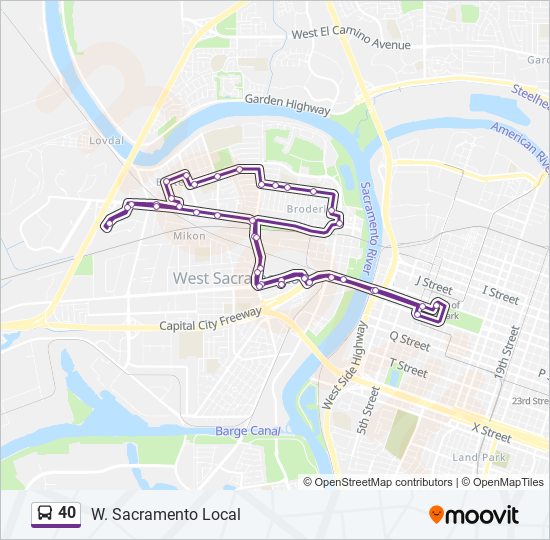 40 bus Line Map