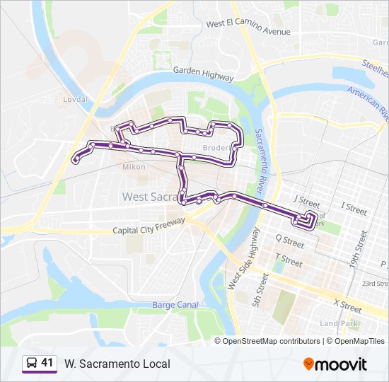 Mapa de 41 de autobús