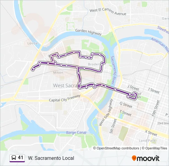 Mapa de 41 de autobús