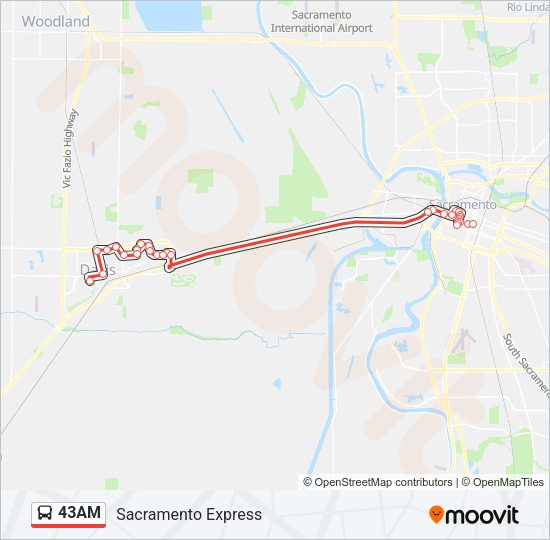 43AM Bus Line Map