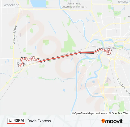 Mapa de 43PM de autobús