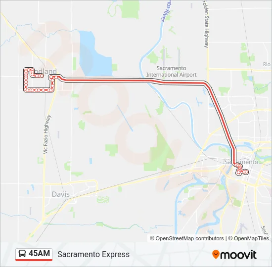Mapa de 45AM de autobús