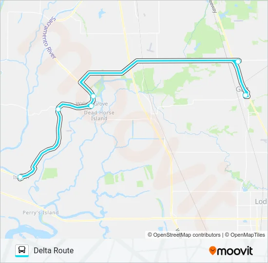 DELTA ROUTE Bus Line Map
