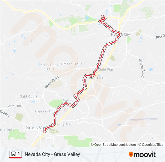 1 Bus Line Map