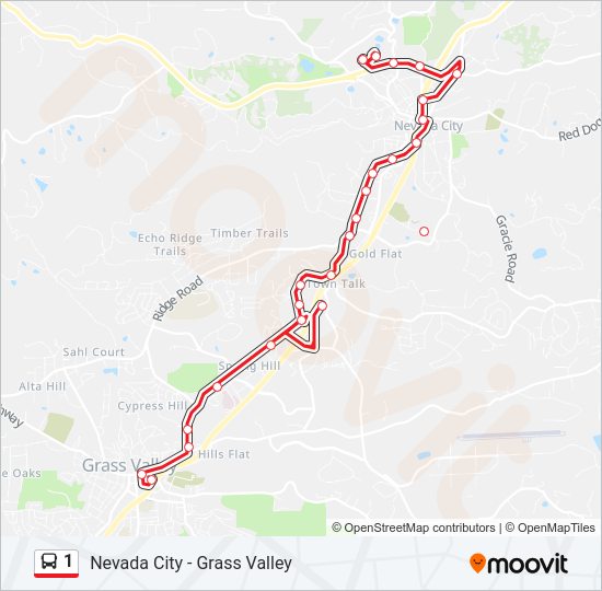 1 Bus Line Map