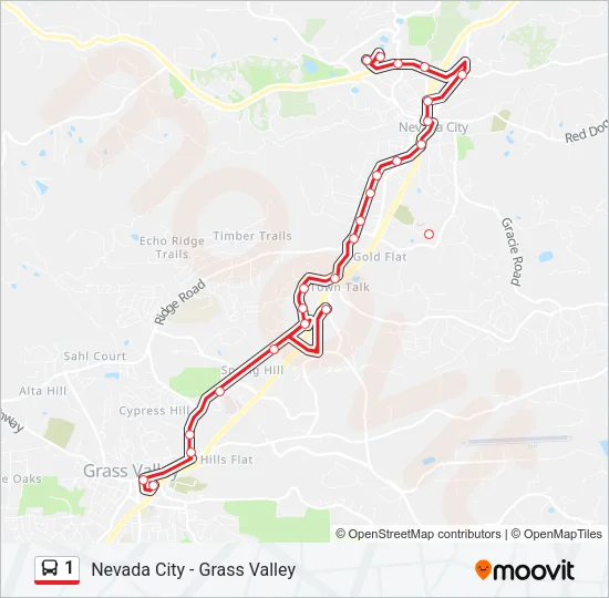 1 Bus Line Map