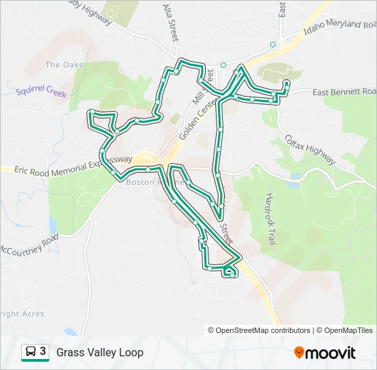 Mapa de 3 de autobús