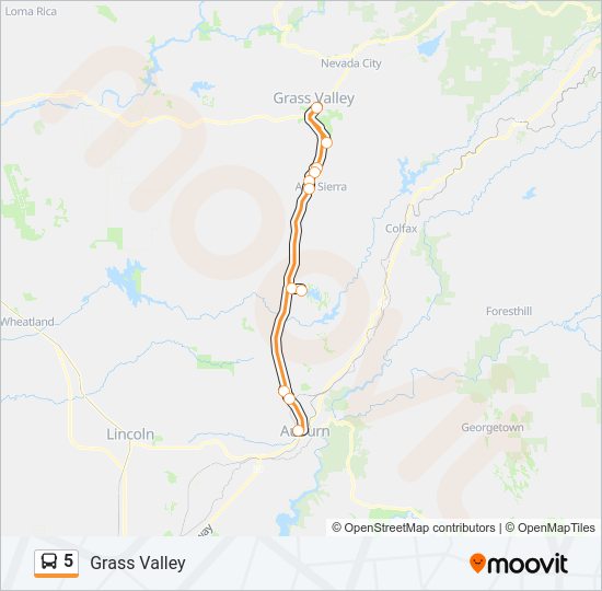 5 Bus Line Map