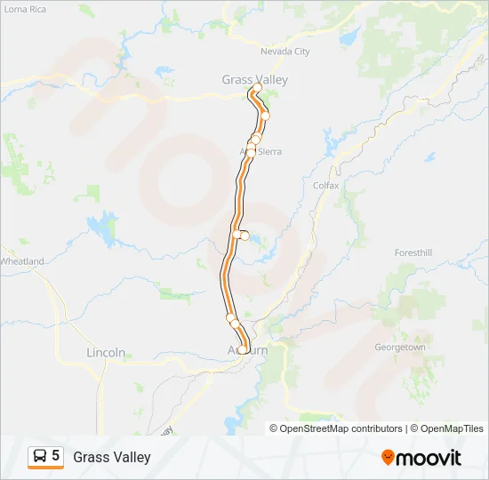 5 Bus Line Map
