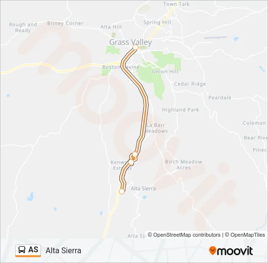 Mapa de AS de autobús