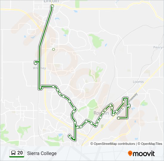 20 Bus Line Map