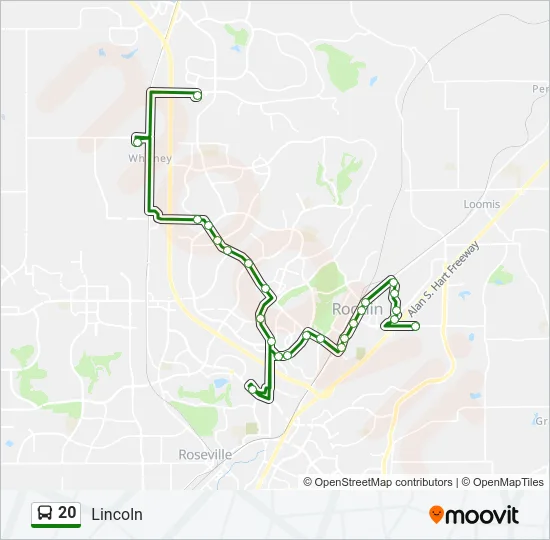 Mapa de 20 de autobús