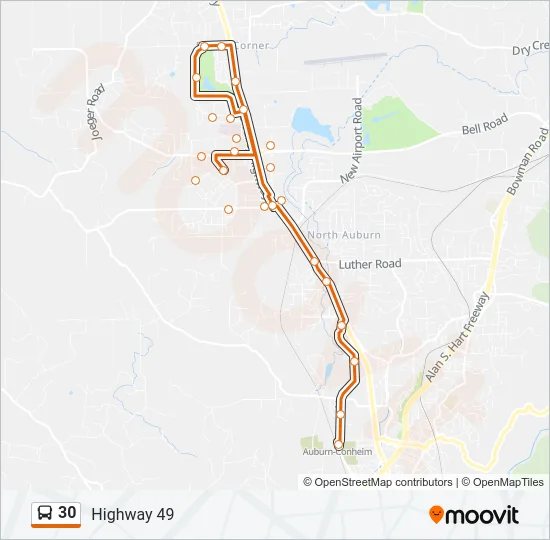 30 Bus Line Map