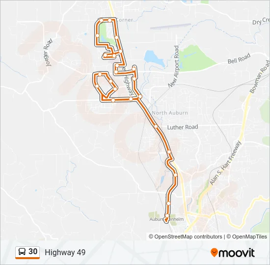 30 Bus Line Map