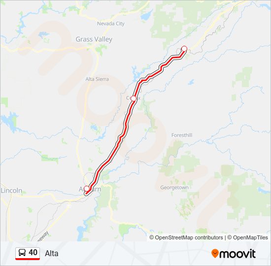 40 bus Line Map