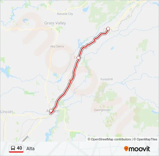 Mapa de 40 de autobús