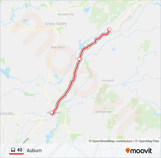 Mapa de 40 de autobús