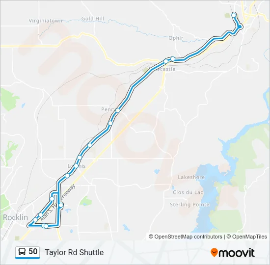 Mapa de 50 de autobús