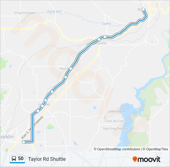 Mapa de 50 de autobús