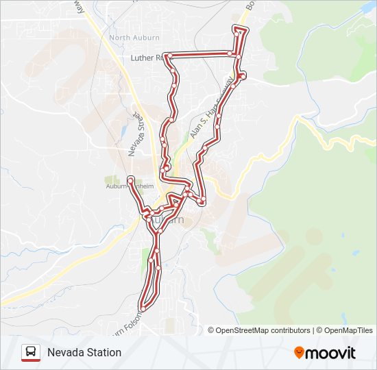 AUBURN LOOP Bus Line Map