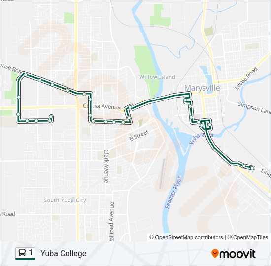 1 Bus Line Map
