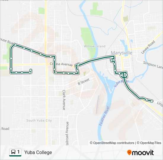 1 Bus Line Map