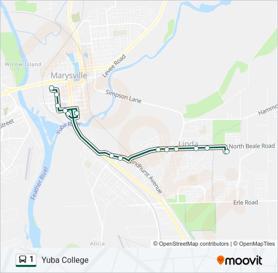 1 Bus Line Map