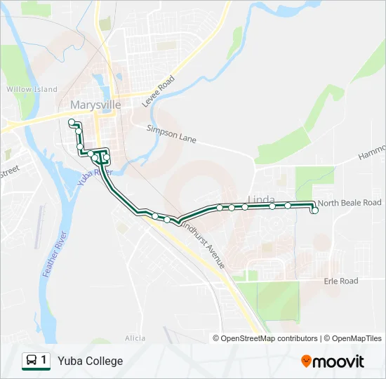 1 Bus Line Map