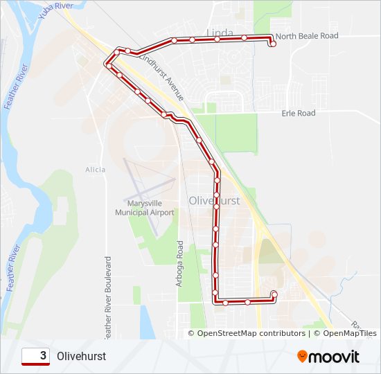 3 bus Line Map