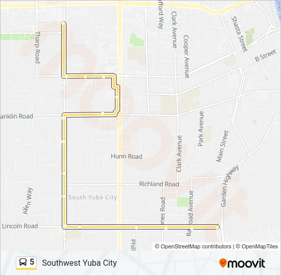5 Bus Line Map