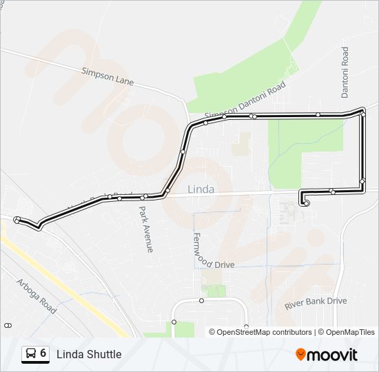 6 bus Line Map