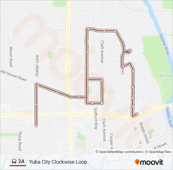 Mapa de 2A de autobús