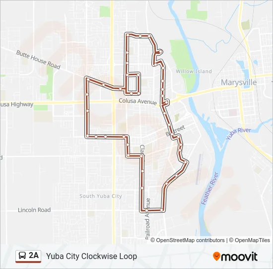 2A Bus Line Map