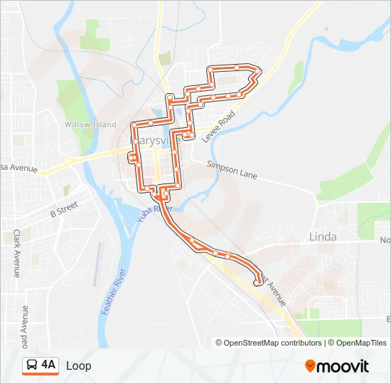 4A Bus Line Map