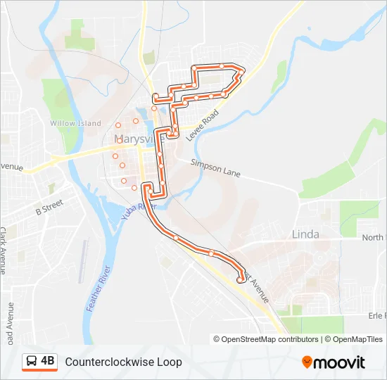 Mapa de 4B de autobús