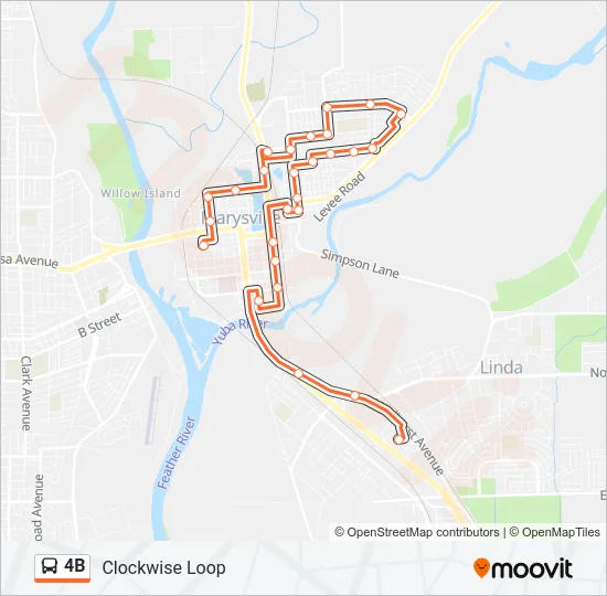 Mapa de 4B de autobús