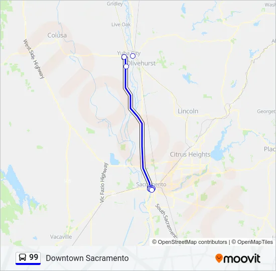 99 Bus Line Map