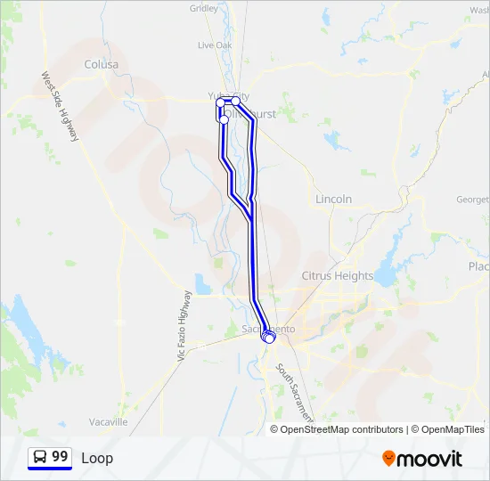 Mapa de 99 de autobús