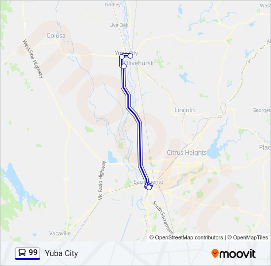 99 Bus Line Map