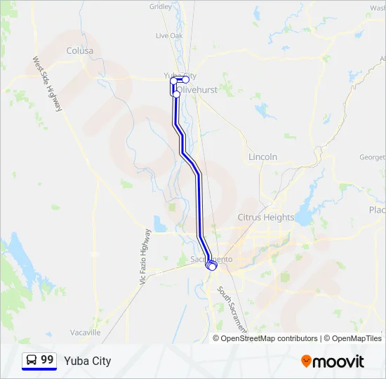 99 Bus Line Map