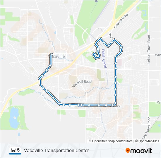 5 Route: Schedules, Stops & Maps - Vacaville Transportation Center (Updated)