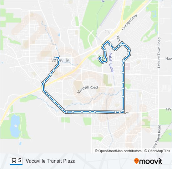 5 Bus Line Map