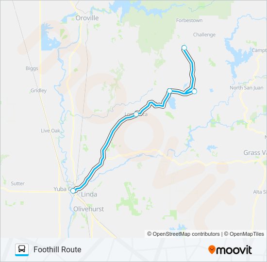 FOOTHILL ROUTE bus Line Map