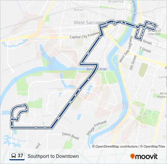 Mapa de 37 de autobús