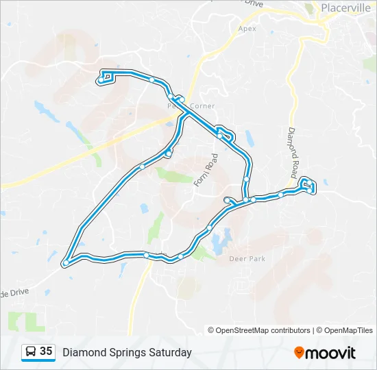 35 Bus Line Map