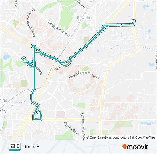 E Bus Line Map