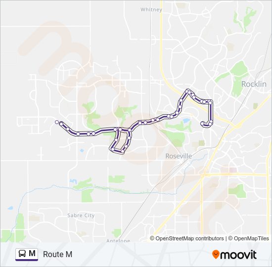 M Bus Line Map