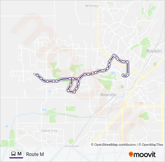Mapa de M de autobús