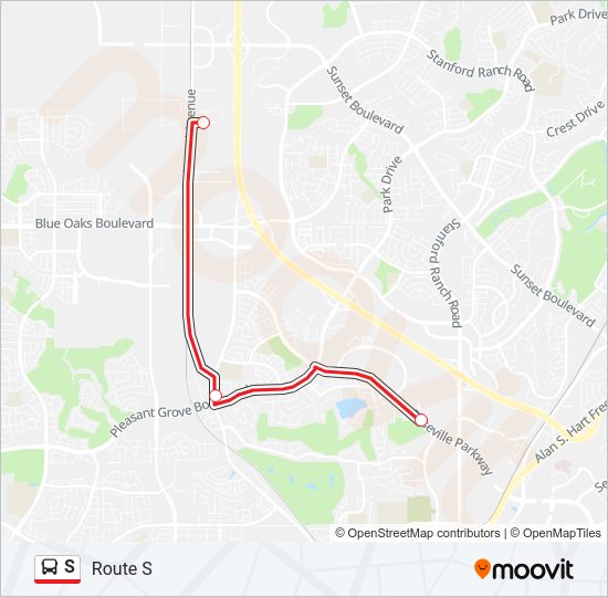 S Bus Line Map